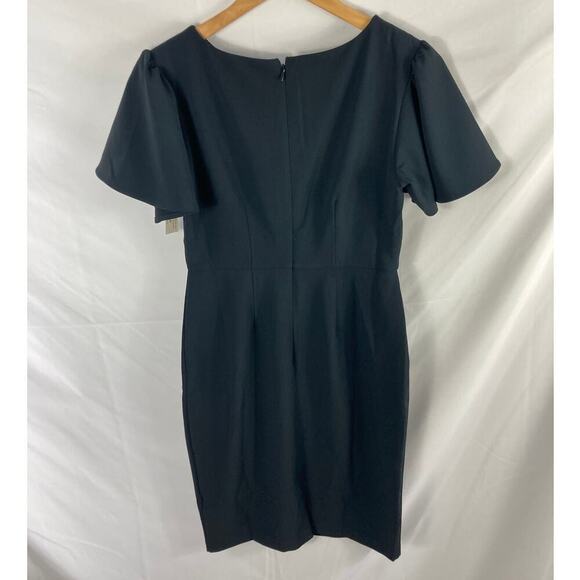 NWT Lark & Ro FLutter Sleeve Dark Blue Dress 4 - Picture 6 of 6